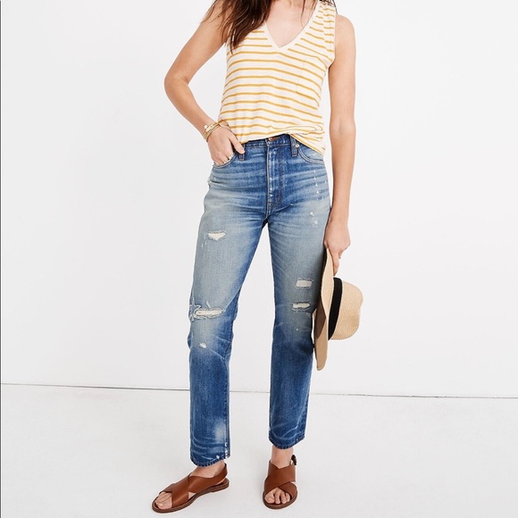 Madewell Denim - *NWT Madewell - Rivet & Thread High-Rise Slim Boyjeans - Size 25